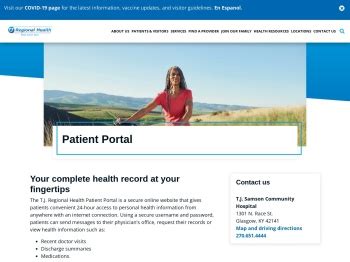 Tj samson patient portal - If you are experiencing a life threatening emergency, please call 911. The MyUofMHealth patient portal is a convenient way to manage your health information online. Here are some of the available features within your MyUofMHealth patient portal account: Access Virtual Urgent Care. Urgent Care E-Visits and Video Visits available for select ...